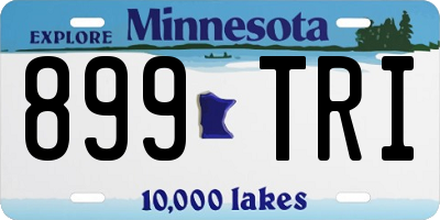 MN license plate 899TRI