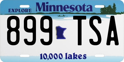 MN license plate 899TSA