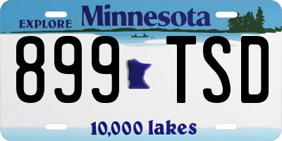 MN license plate 899TSD