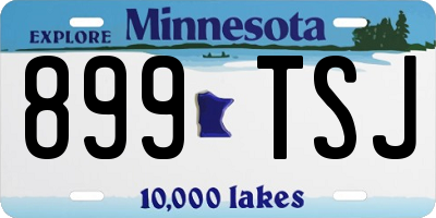 MN license plate 899TSJ