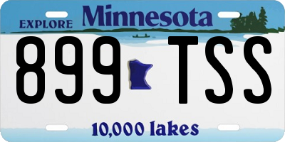 MN license plate 899TSS