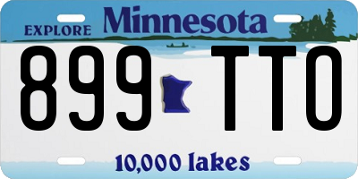 MN license plate 899TTO