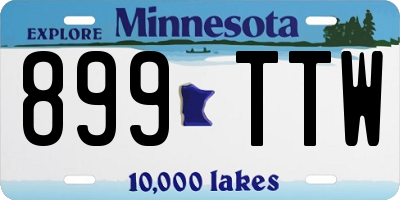 MN license plate 899TTW