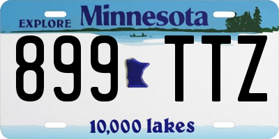 MN license plate 899TTZ