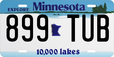 MN license plate 899TUB