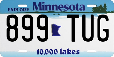 MN license plate 899TUG