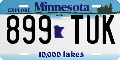 MN license plate 899TUK