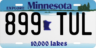 MN license plate 899TUL