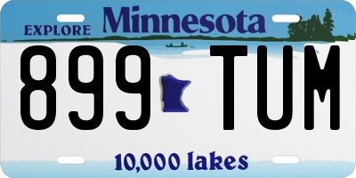 MN license plate 899TUM