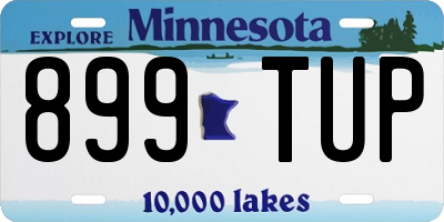 MN license plate 899TUP