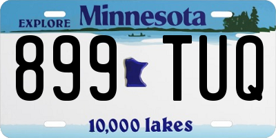 MN license plate 899TUQ