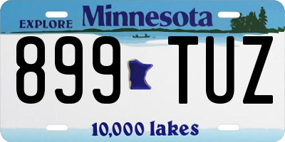 MN license plate 899TUZ