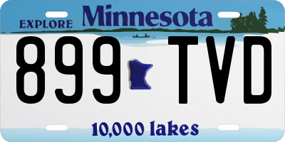 MN license plate 899TVD