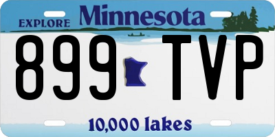 MN license plate 899TVP