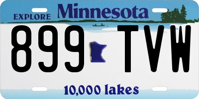MN license plate 899TVW
