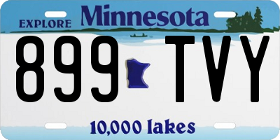 MN license plate 899TVY