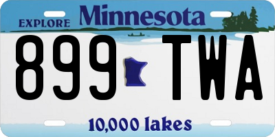 MN license plate 899TWA