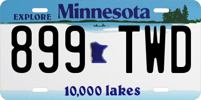 MN license plate 899TWD