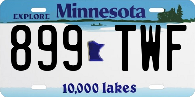 MN license plate 899TWF