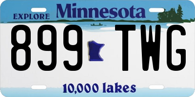 MN license plate 899TWG