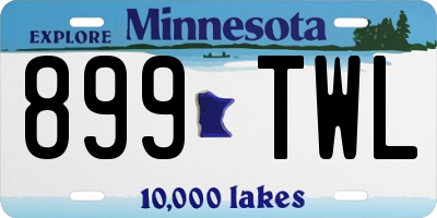 MN license plate 899TWL
