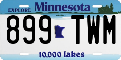 MN license plate 899TWM