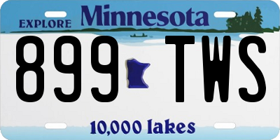 MN license plate 899TWS