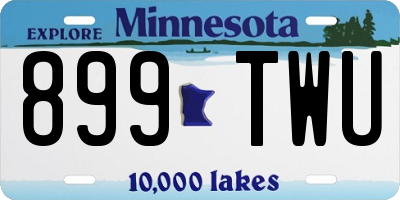 MN license plate 899TWU