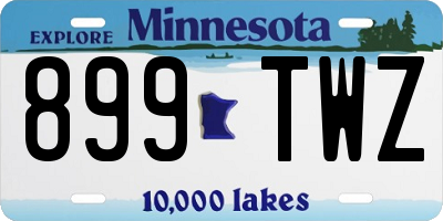 MN license plate 899TWZ