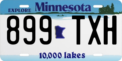 MN license plate 899TXH