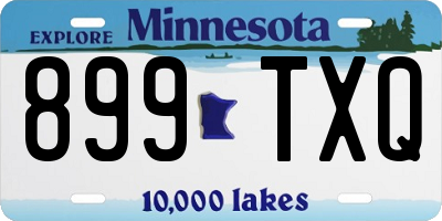 MN license plate 899TXQ