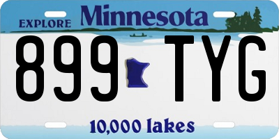 MN license plate 899TYG