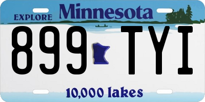 MN license plate 899TYI