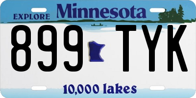 MN license plate 899TYK