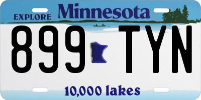 MN license plate 899TYN