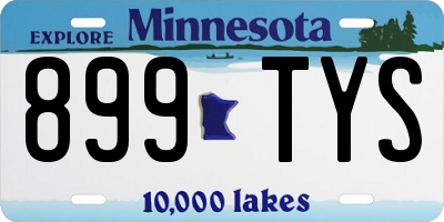 MN license plate 899TYS