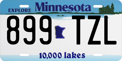 MN license plate 899TZL