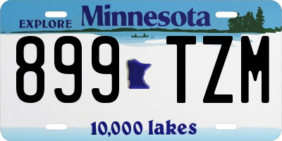 MN license plate 899TZM