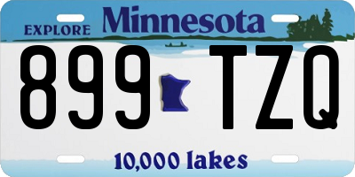 MN license plate 899TZQ