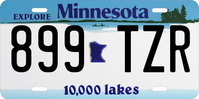 MN license plate 899TZR