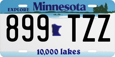 MN license plate 899TZZ