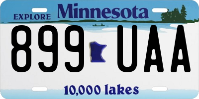 MN license plate 899UAA