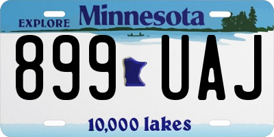 MN license plate 899UAJ