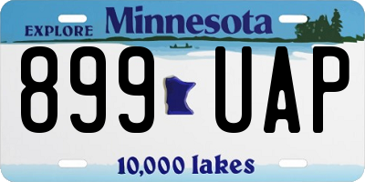 MN license plate 899UAP