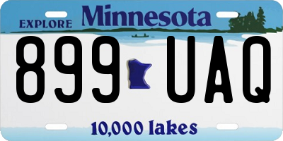 MN license plate 899UAQ