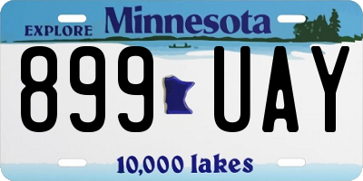 MN license plate 899UAY