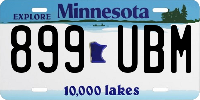MN license plate 899UBM