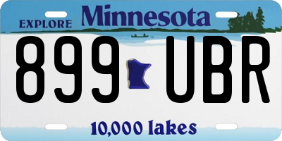 MN license plate 899UBR