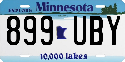 MN license plate 899UBY