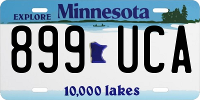 MN license plate 899UCA